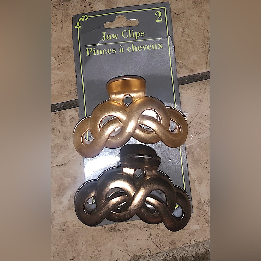 Gold and Bronze Hair Jaw Clips